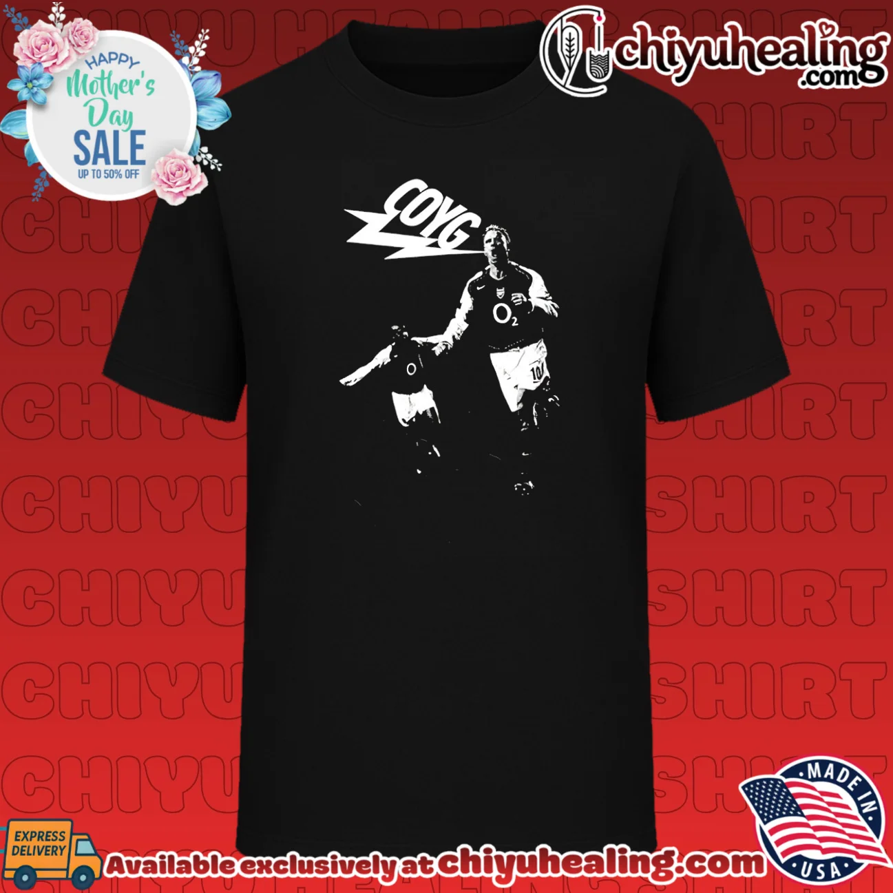 Arsenal Thierry Henry and Ian Wright lighting bolt icon shirt