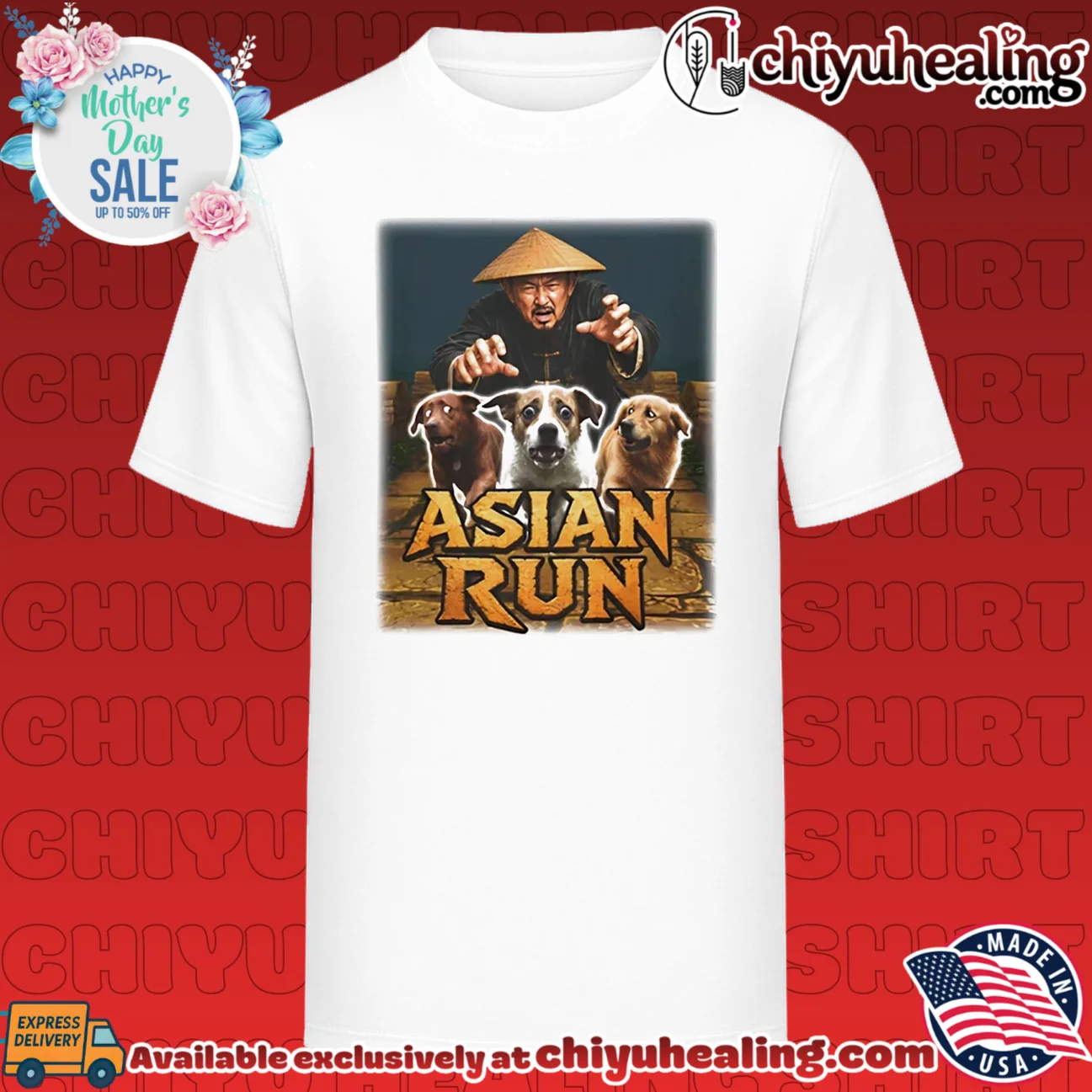 Asian run dogs graphic