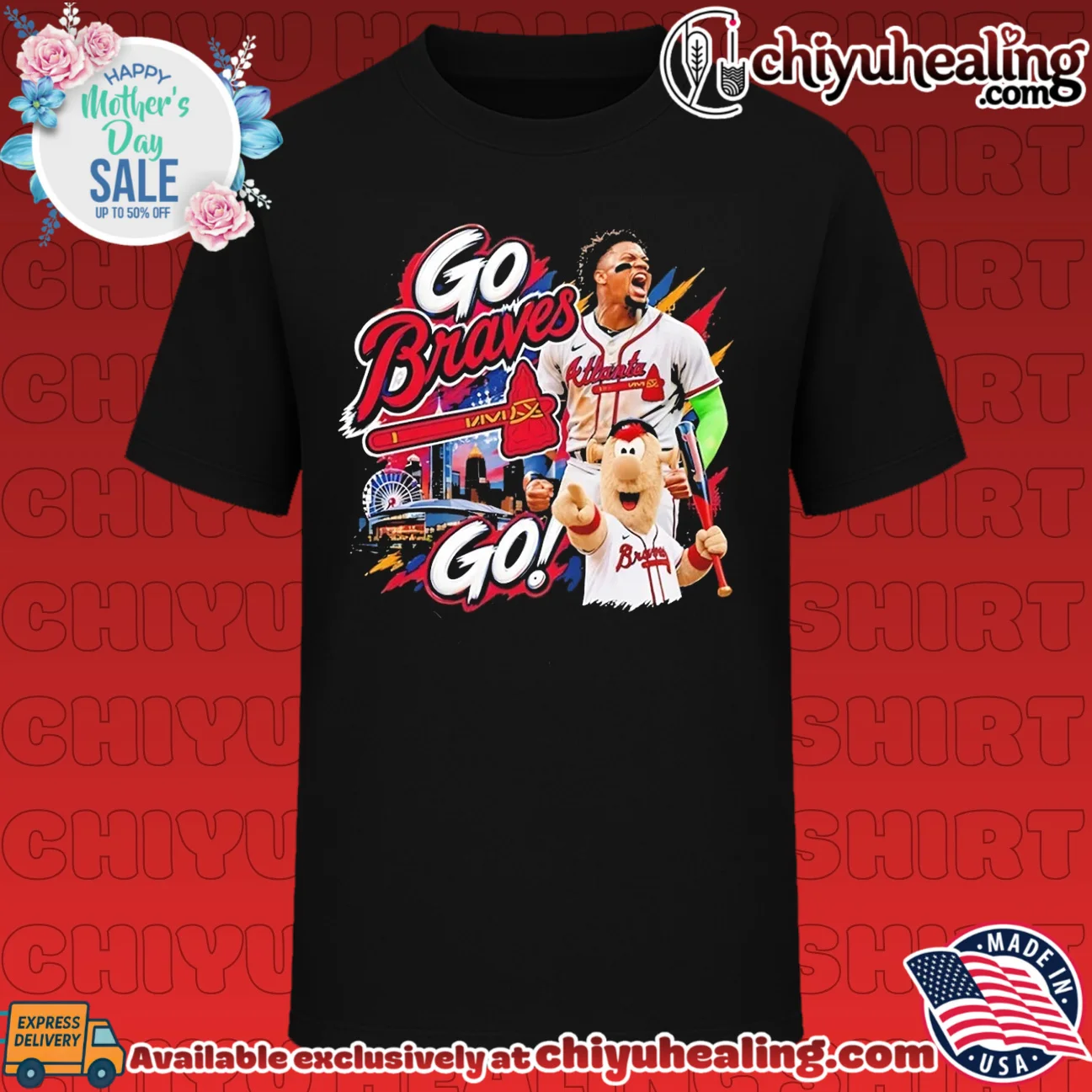 Atlanta Braves Go Braves Go Mascot and Player