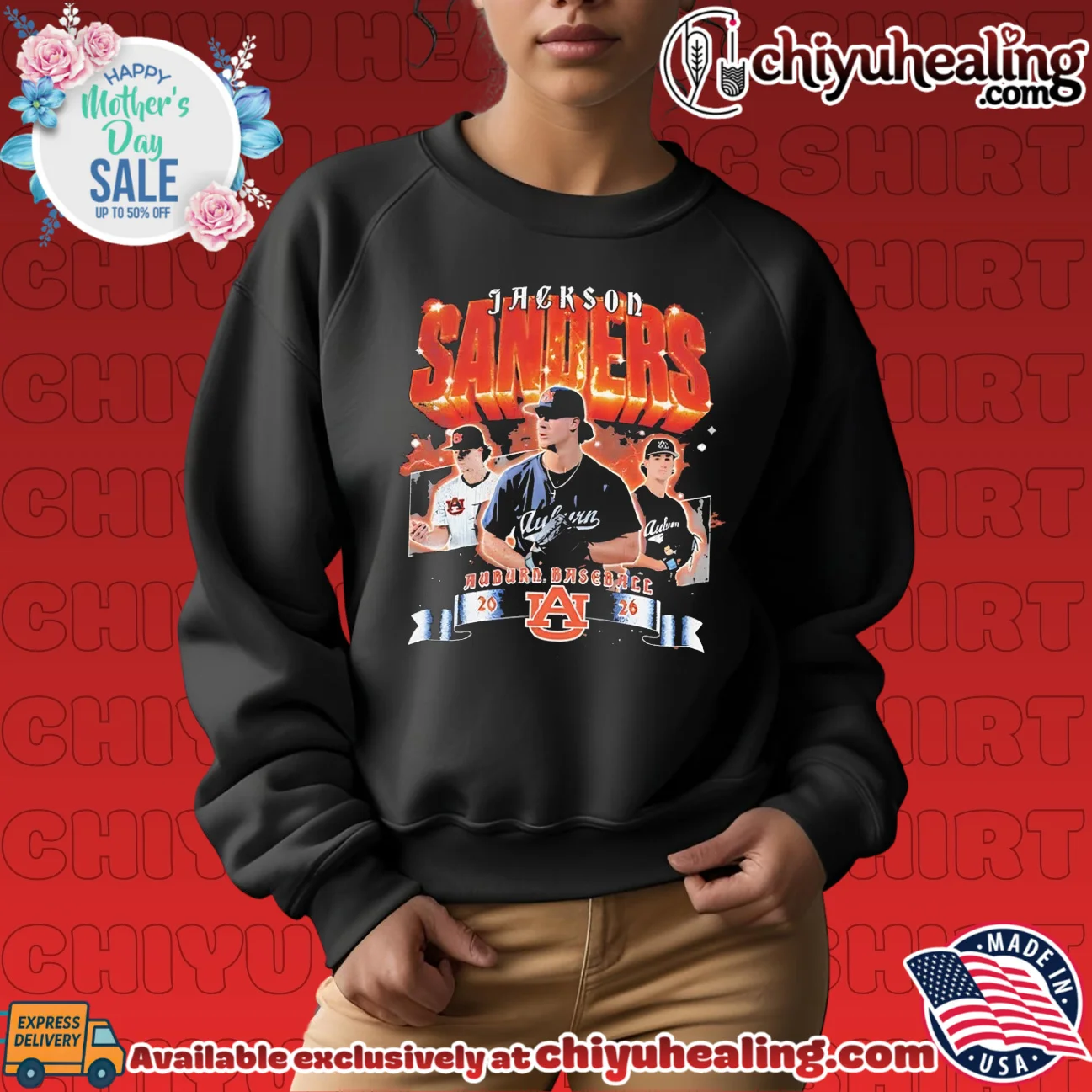 Auburn baseball Jackson Sanders portrait vintage prime shirt & hoodie | Modern Street Style Auburn baseball Jackson Sanders portrait vintage