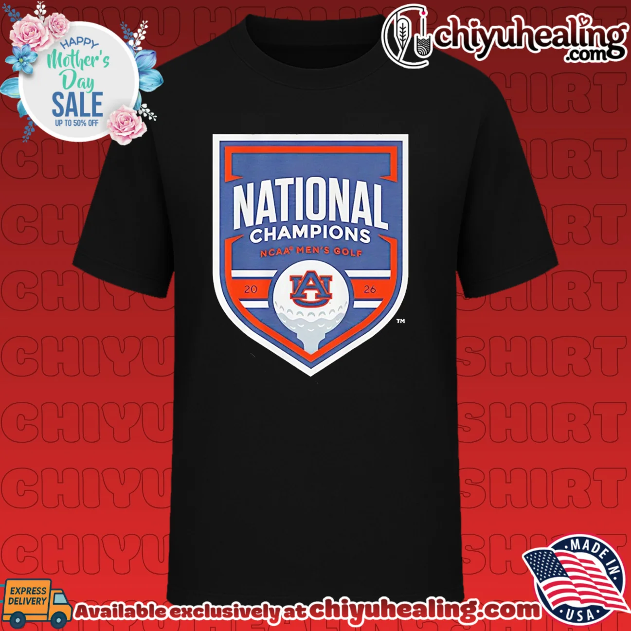 Auburn Men's Golf 2026 National Champions Logo