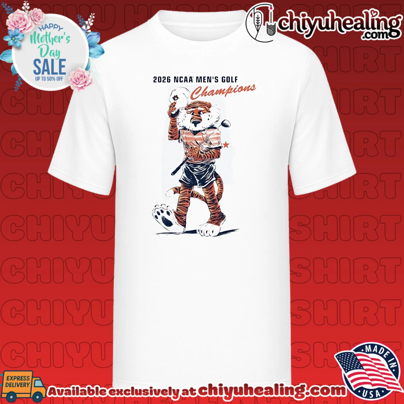 Auburn NCAA Men's Golf 2026 Champions mascot
