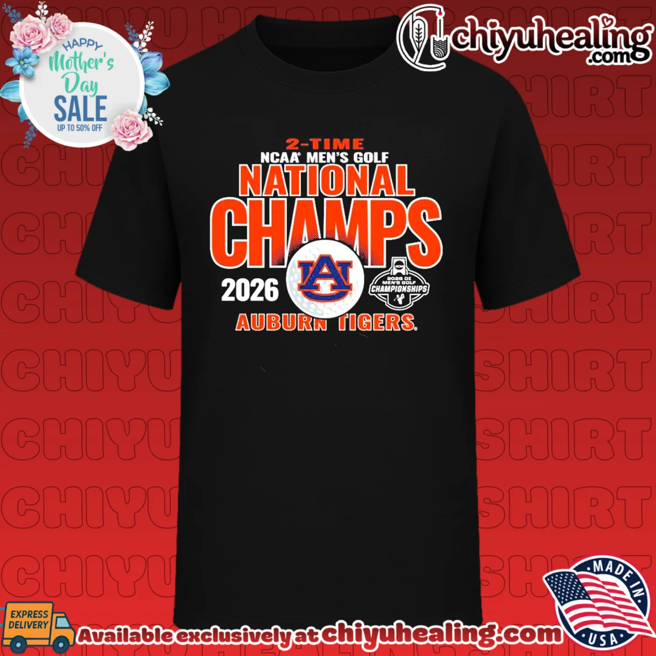 Auburn Tigers 2026 2 Time NCAA Men's Golf National Champions