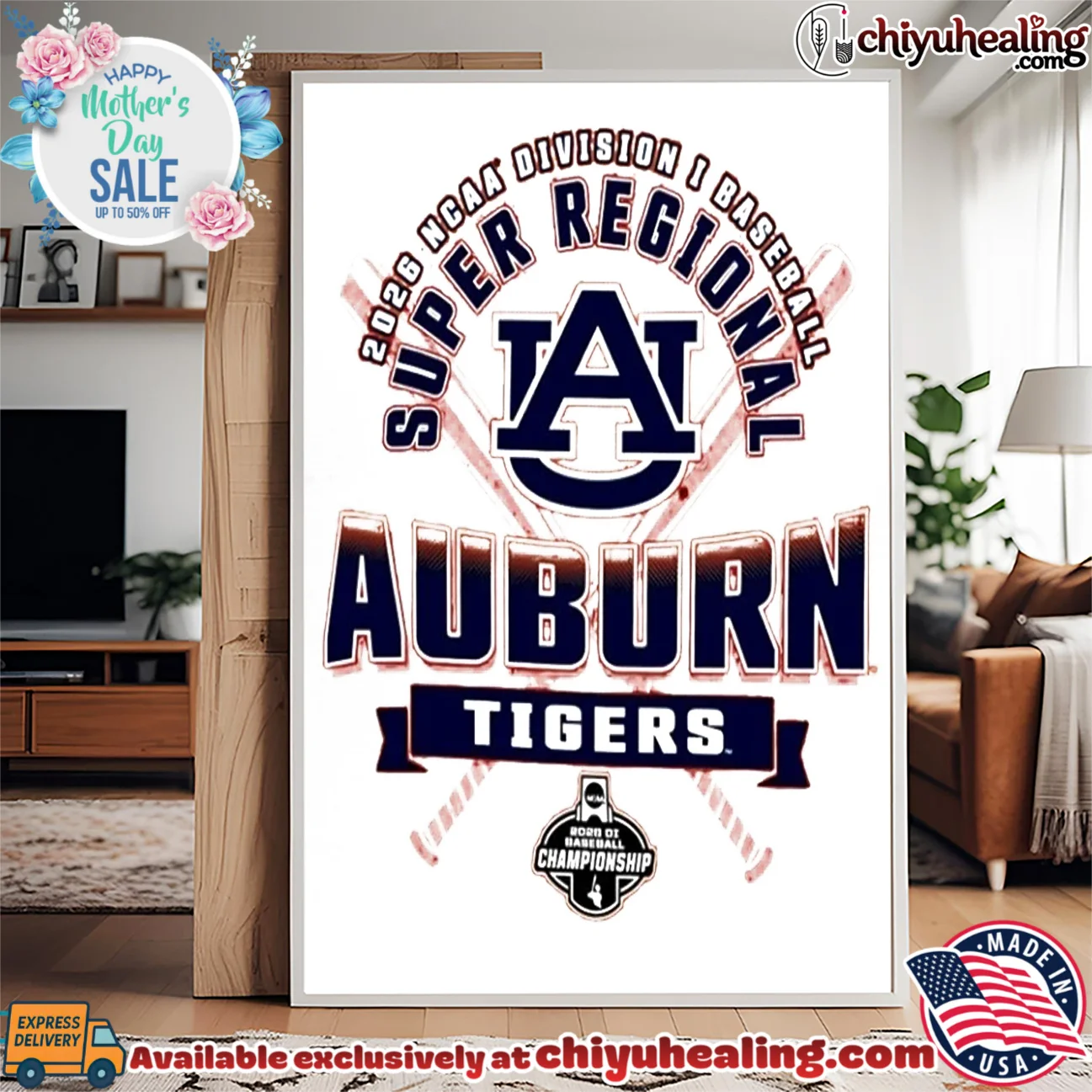 Auburn Tigers 2026 NCAA Division I Baseball Super Regionals essential shirt & hoodie | Aesthetic Apparel Auburn Tigers 2026 NCAA Division I Baseball Super Regionals