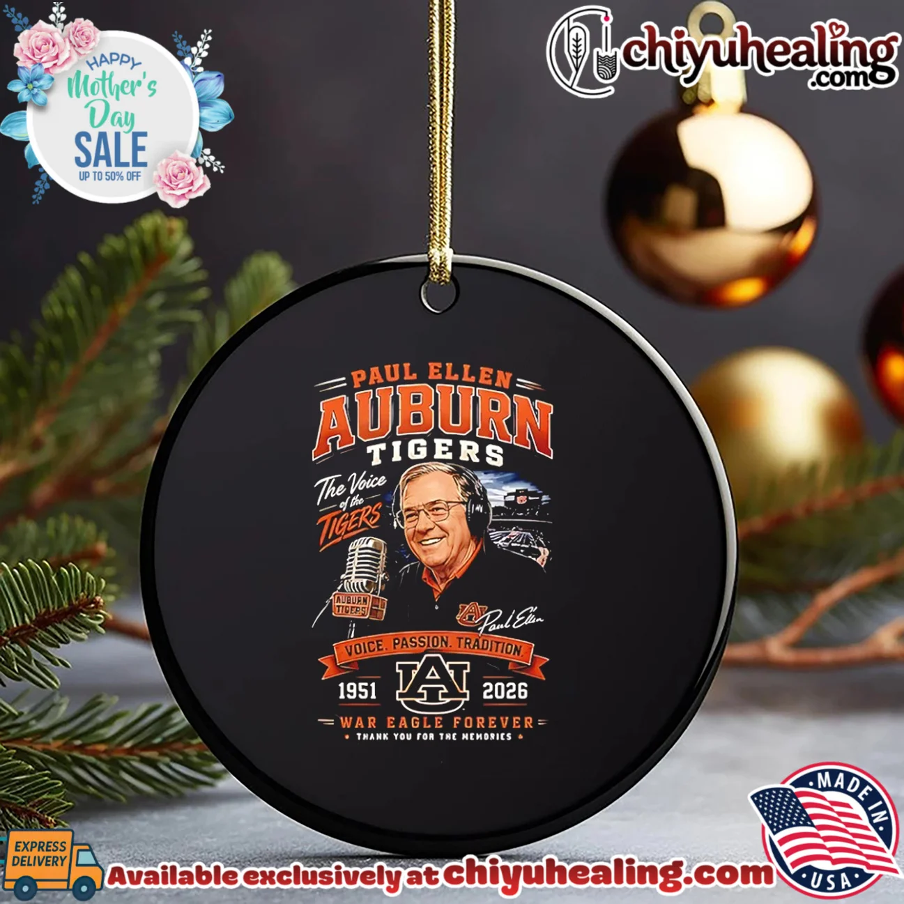 Auburn Tigers broadcaster Paul Ellen 1951-2026 voice of Auburn shirt authentic shirt & hoodie - Ultimate Gift Edition Auburn Tigers broadcaster Paul Ellen 1951-2026 voice of Auburn shirt