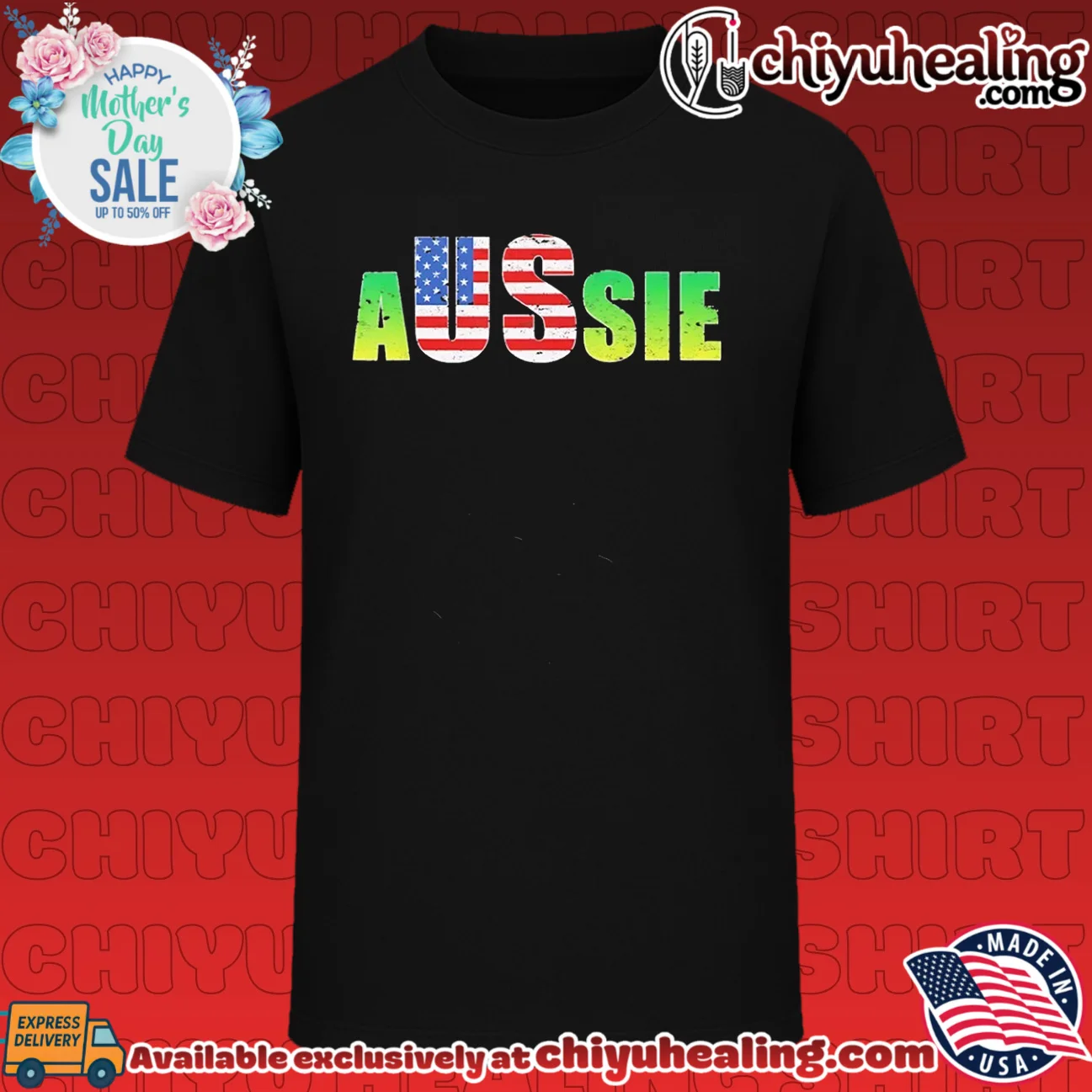 Aussie Australia United States Flag USA