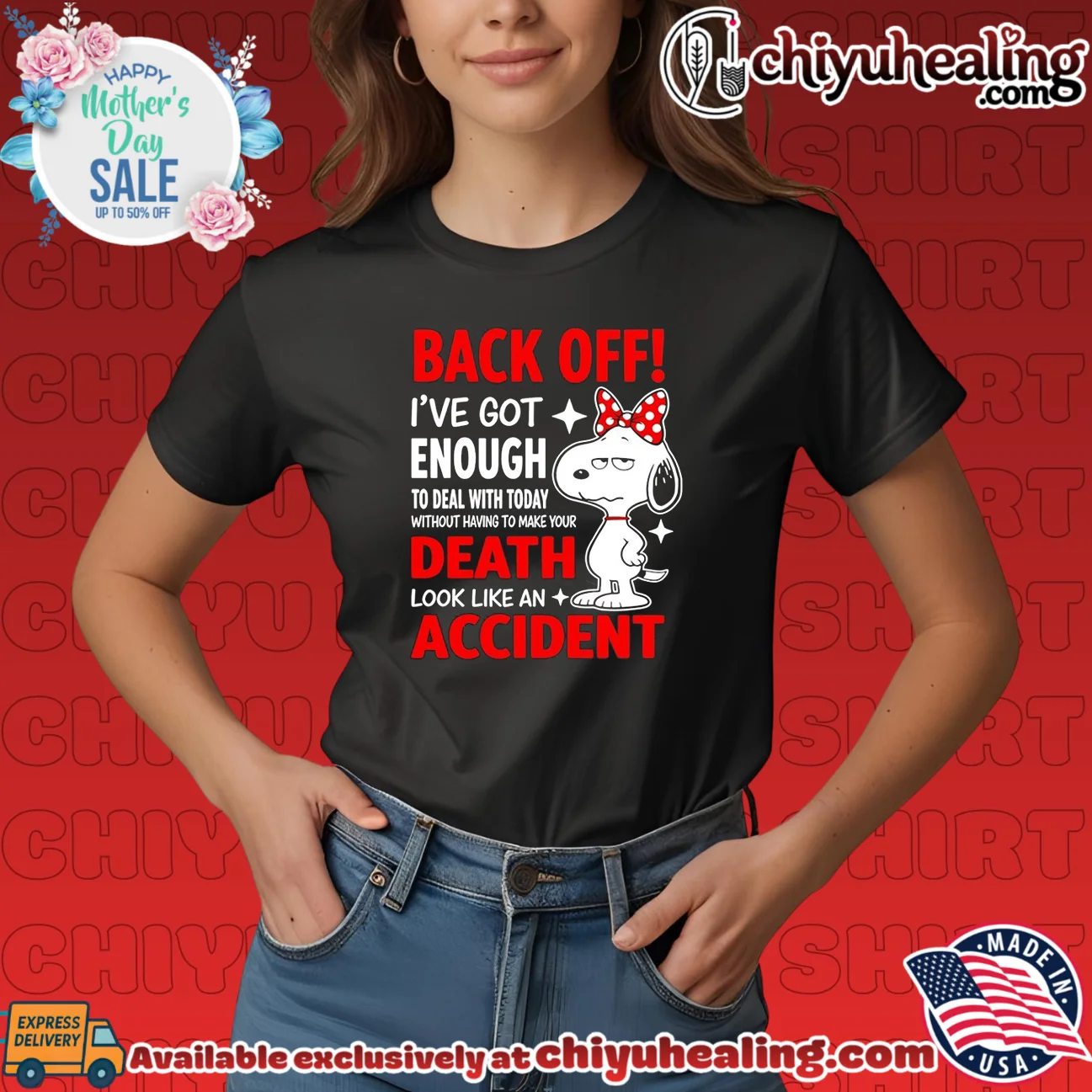 Back off I've got enough to deal with today without having to make your death look like a accident Snoopy shirt & hoodie Back off I've got enough to deal with today without having to make your death look like a accident Snoopy shirt & hoodie