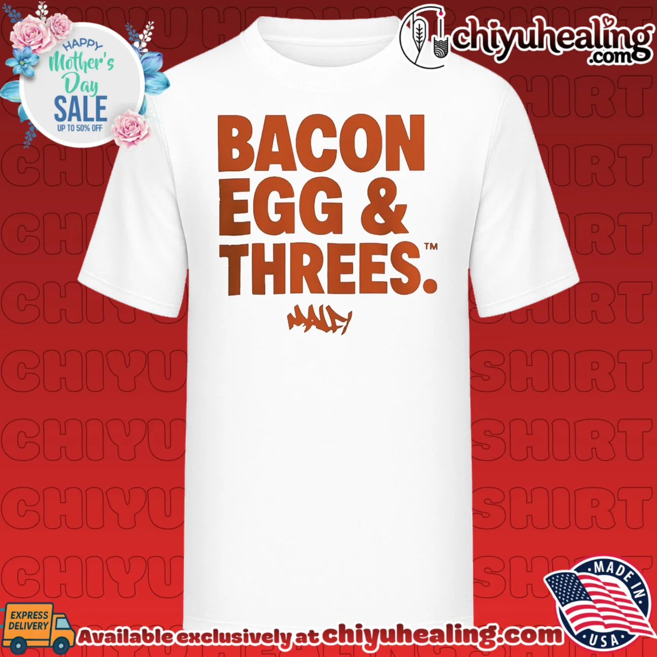 Bacon egg and threes Knicks shirt