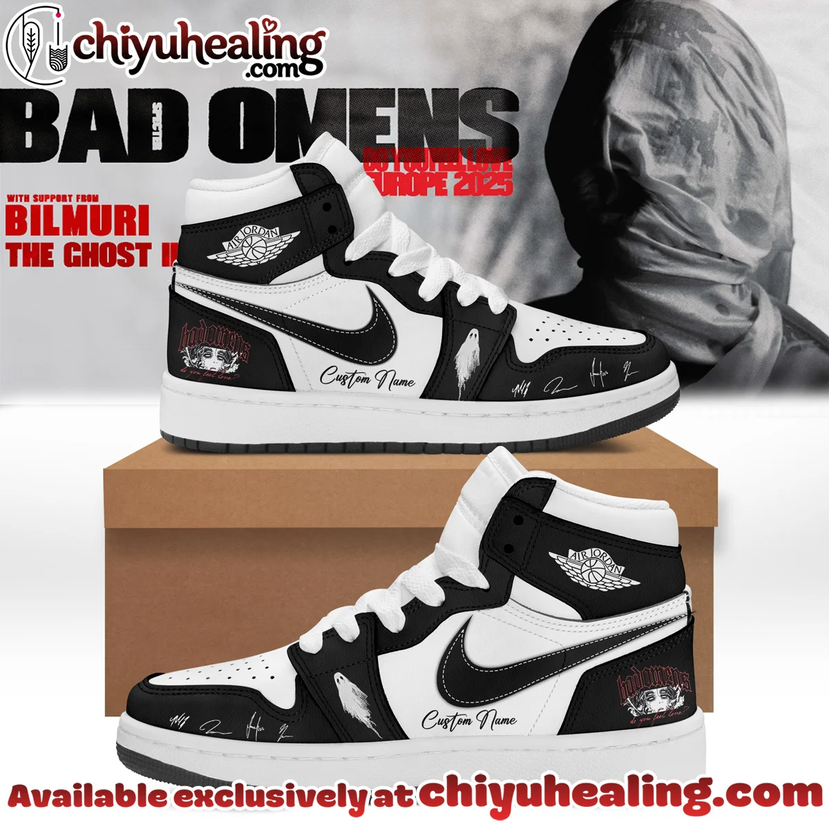 Bad Omens Do You Feel Love Tour Custom Air Force 1 & Jordan 1 Shoes [Batch 12]