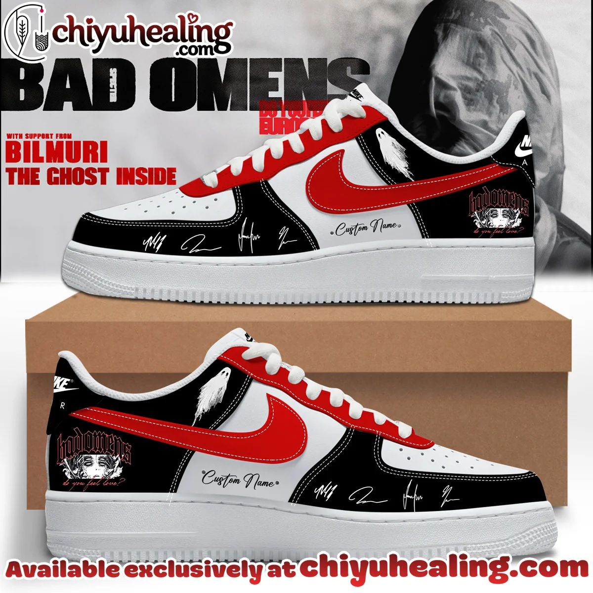 Bad Omens Do You Feel Love Tour Custom Air Force 1 & Jordan 1 Shoes [Batch 14]