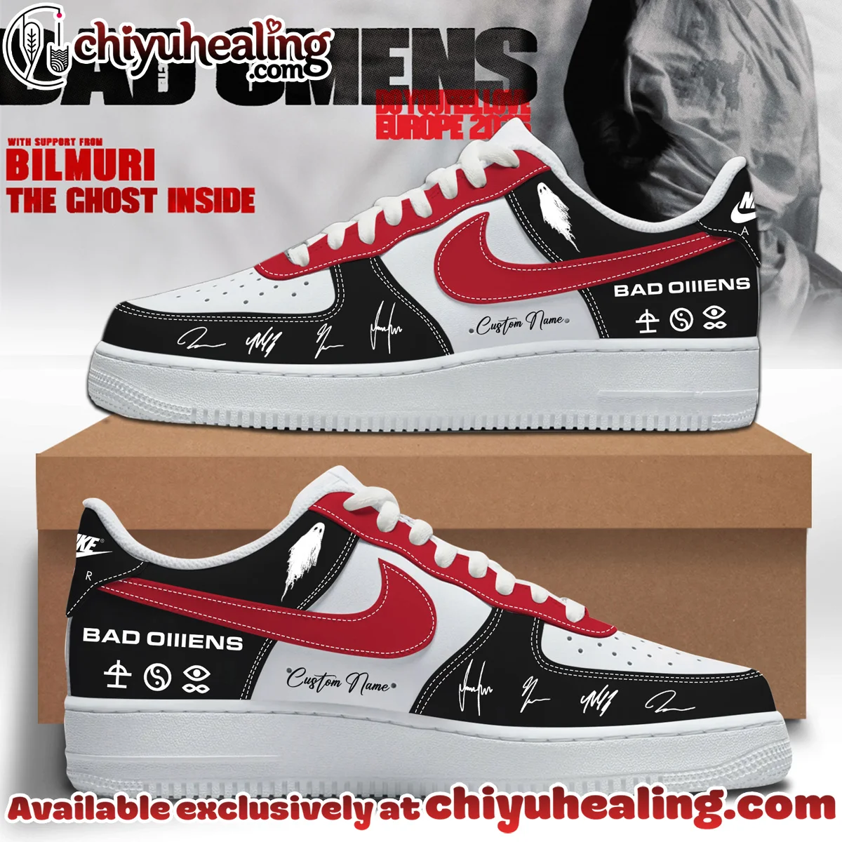 Bad Omens Do You Feel Love Tour Custom Air Force 1 & Jordan 1 Shoes [Batch 24]