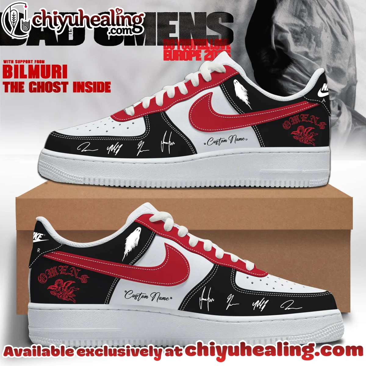 Bad Omens Do You Feel Love Tour Custom Air Force 1 & Jordan 1 Shoes [Drop 3]