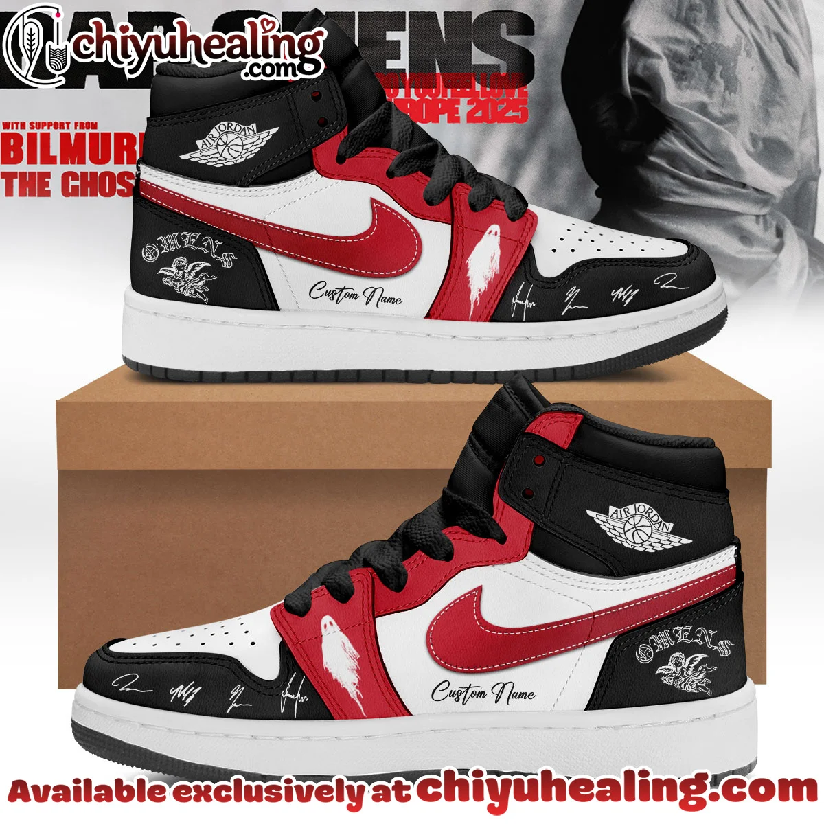 Bad Omens Do You Feel Love Tour Custom Air Force 1 & Jordan 1 Shoes (Release 6)