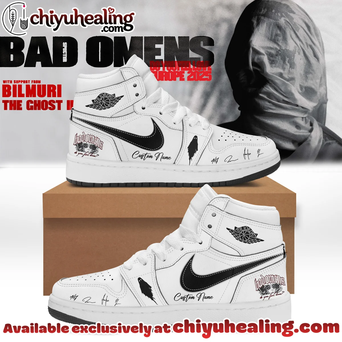 Bad Omens Do You Feel Love Tour Custom Air Force 1 & Jordan 1 Shoes - Series 16