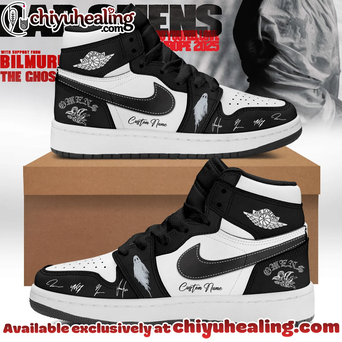 Bad Omens Do You Feel Love Tour Custom Air Force 1 & Jordan 1 Shoes - Variant 2