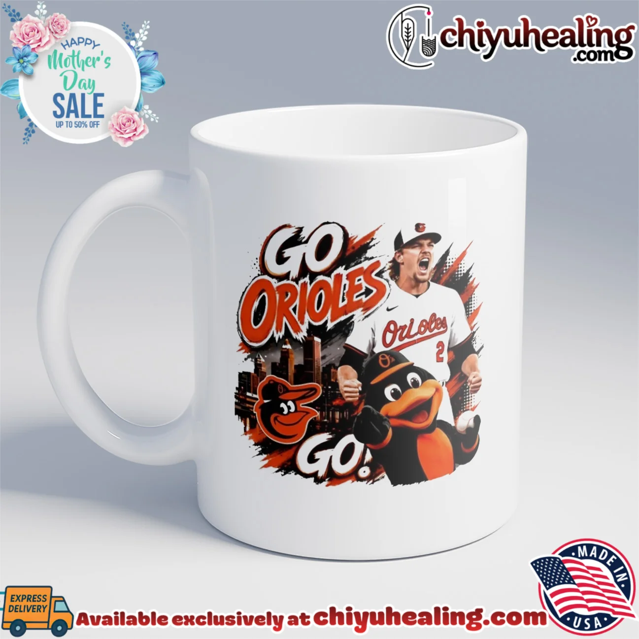 Baltimore Orioles Go Orioles mascot graphic official shirt & hoodie | Aesthetic Apparel Baltimore Orioles Go Orioles mascot graphic