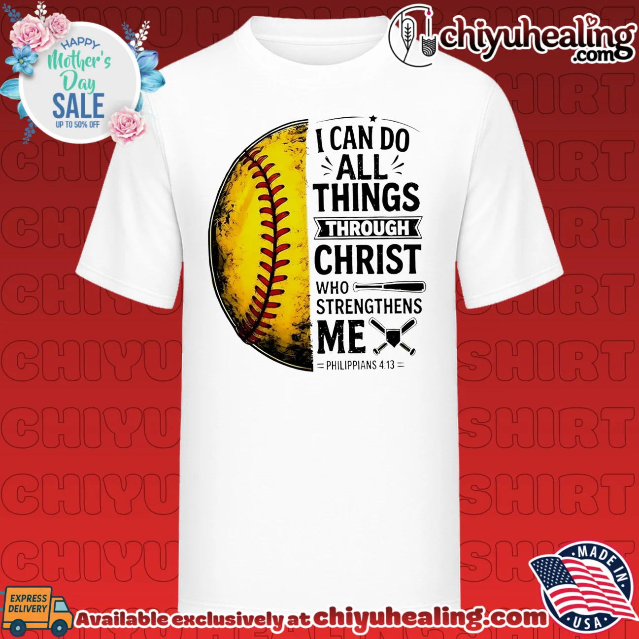 Baseball I Can Do All Things Through Christ shirt & hoodie