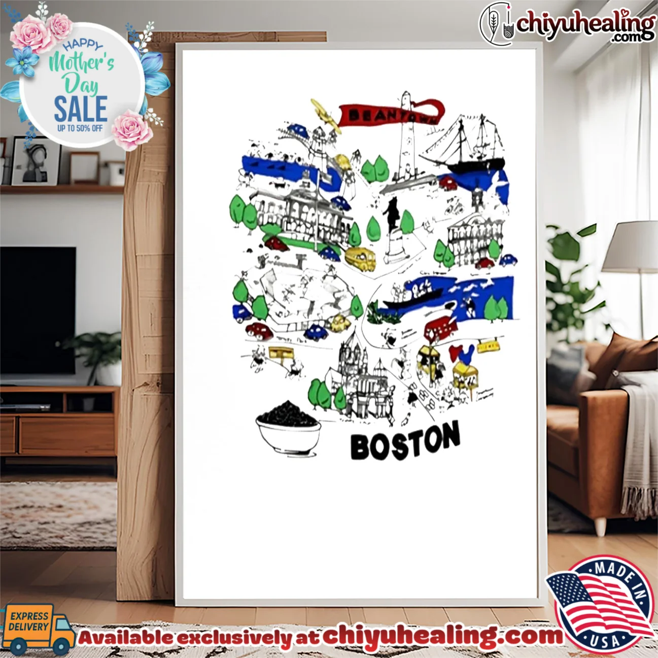 Beantown Boston City Map Massachusetts Travel Souvenir shirt & hoodie Beantown Boston City Map Massachusetts Travel Souvenir