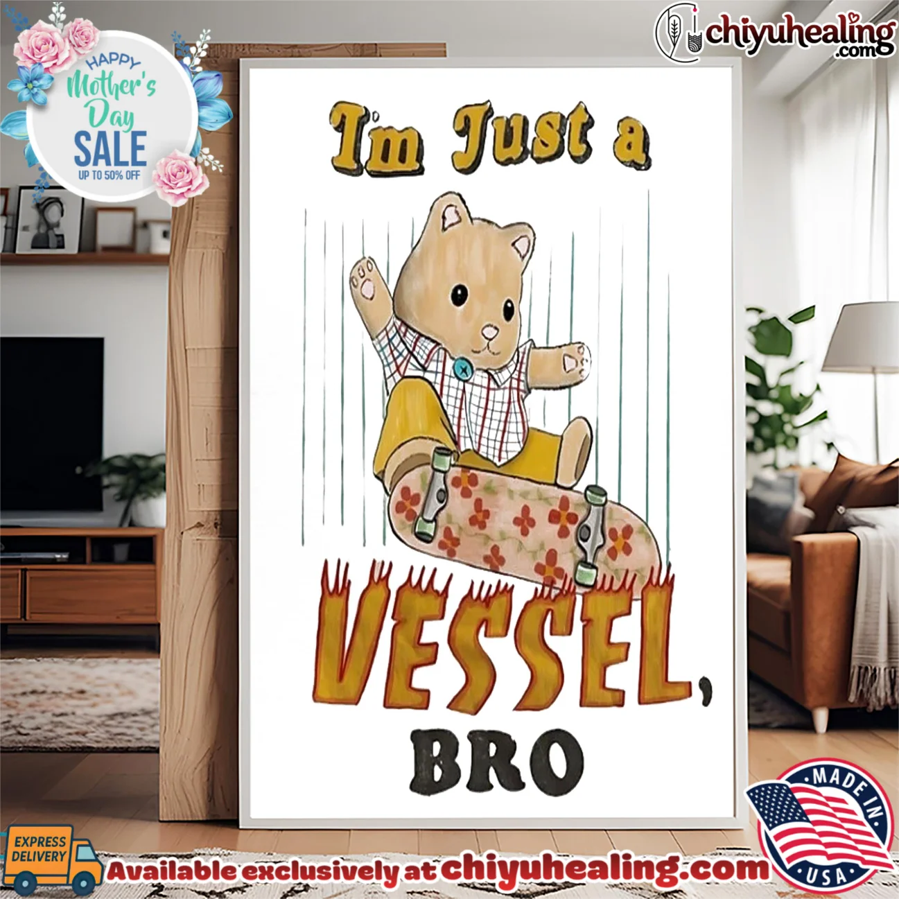 Bear I'm just a Vessel bro retro shirt & hoodie - Ultimate Tribute Merch Bear I'm just a Vessel bro