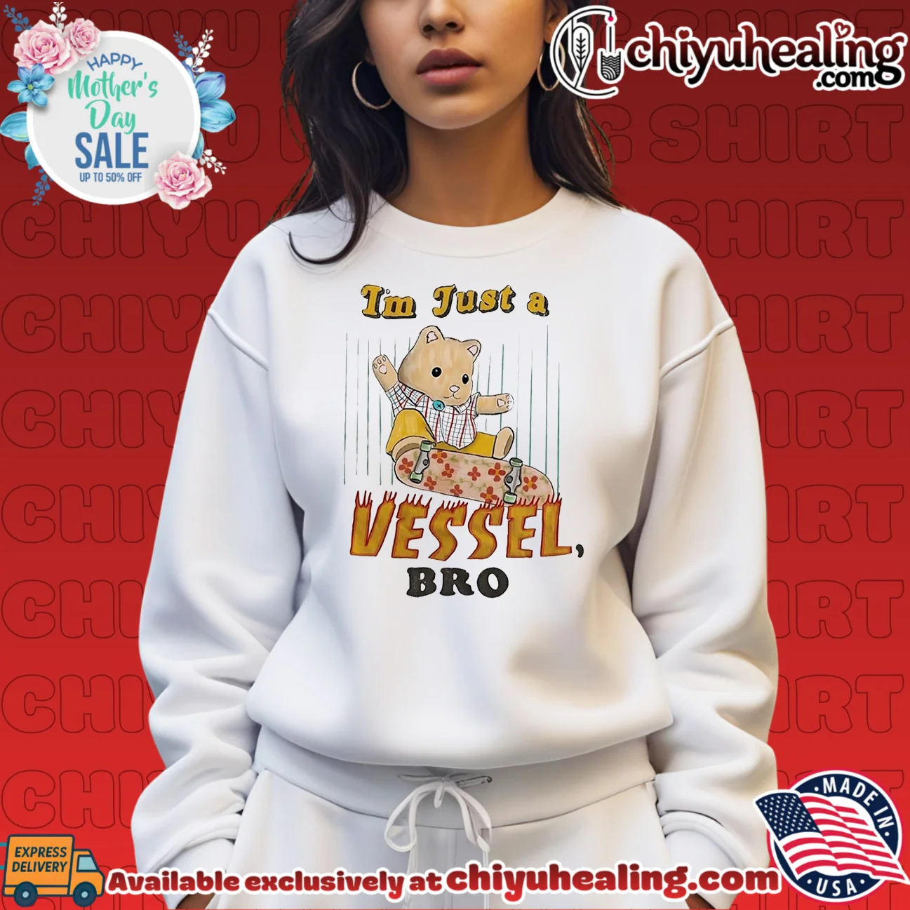 Bear I'm just a Vessel bro retro shirt & hoodie - Ultimate Tribute Merch Bear I'm just a Vessel bro