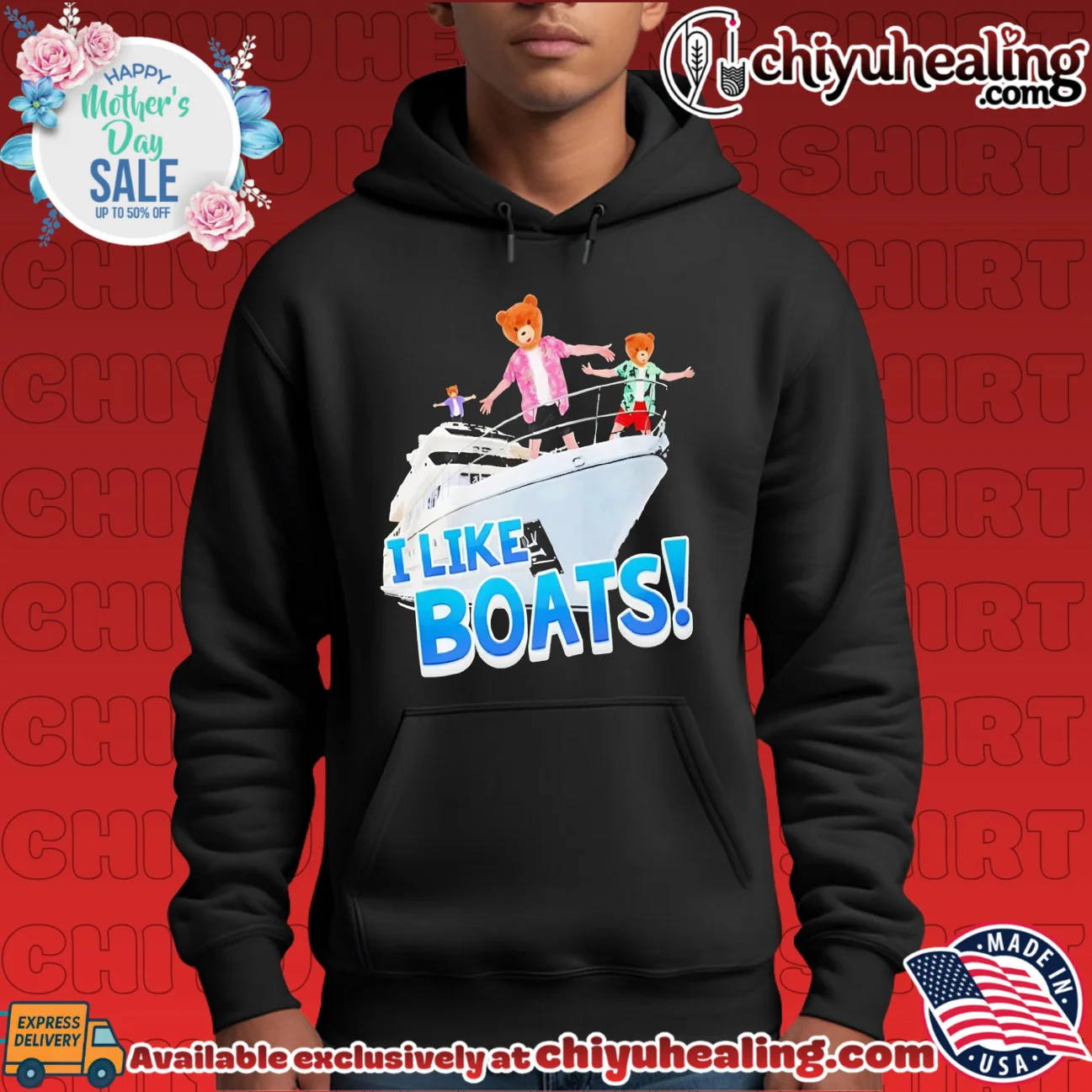 Bearhead I Like Boats Airplane Mode shirt & hoodie Bearhead I Like Boats Airplane Mode shirt & hoodie