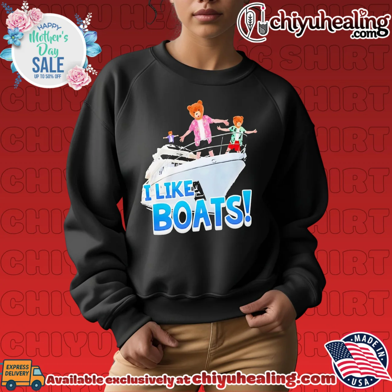 Bearhead I Like Boats Airplane Mode shirt & hoodie Bearhead I Like Boats Airplane Mode shirt & hoodie