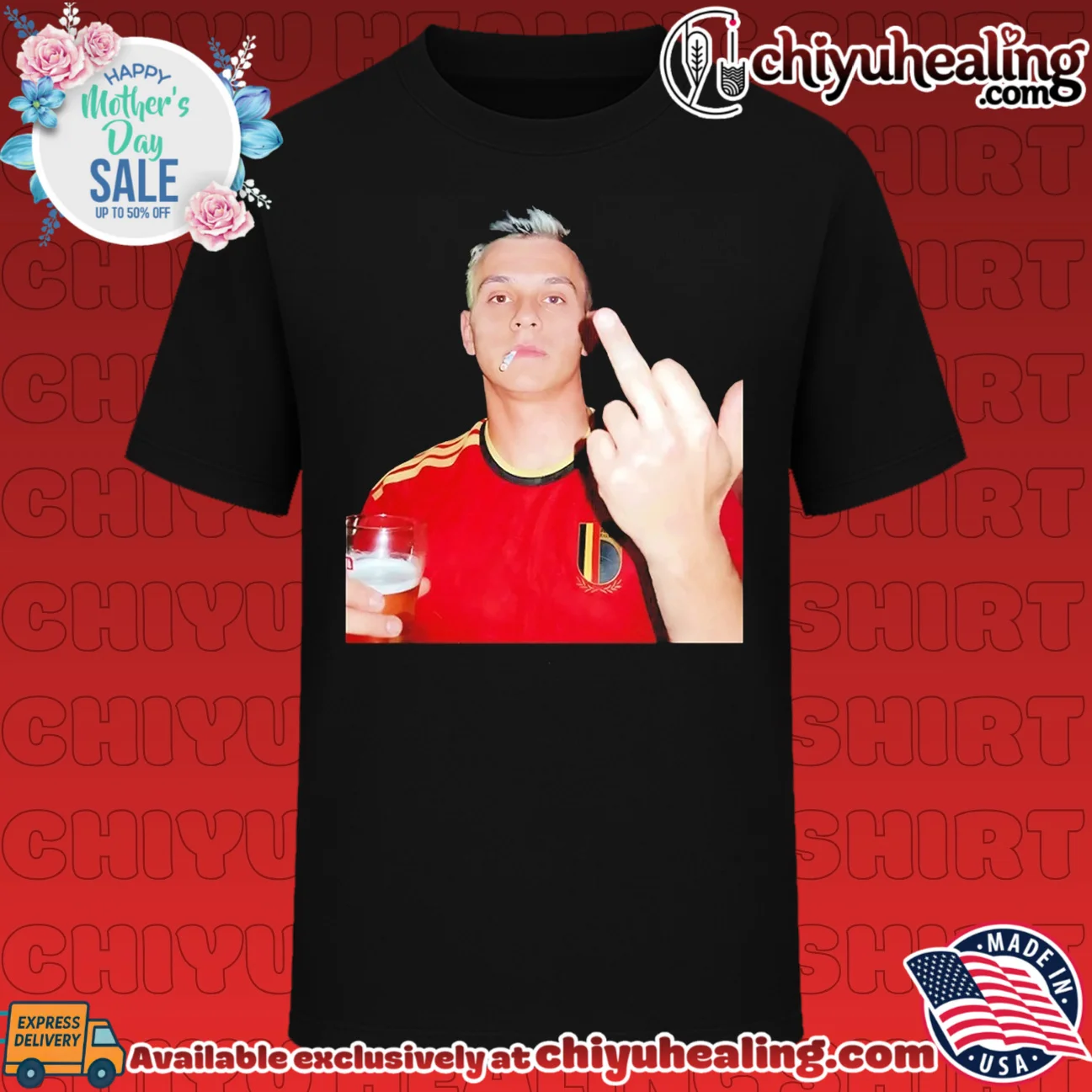 Belgium National Football Team Fan Smoking and Drinking shirt & hoodie