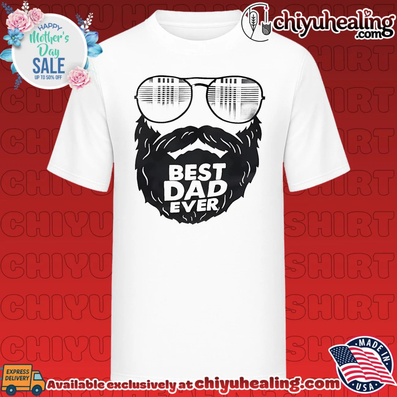 Best dad ever graphic beard shirt & hoodie