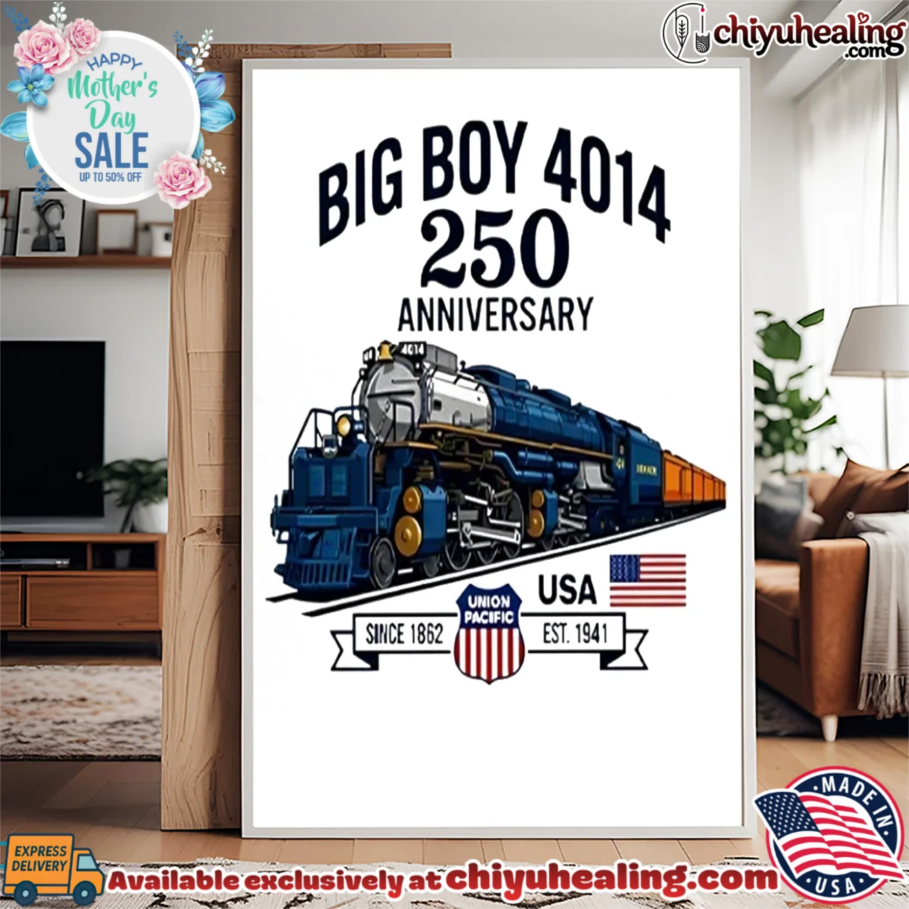Big Boy 4014 Train 250th Anniversary Patriotic American Locomotive grail shirt & hoodie - Premium Streetwear Big Boy 4014 Train 250th Anniversary Patriotic American Locomotive