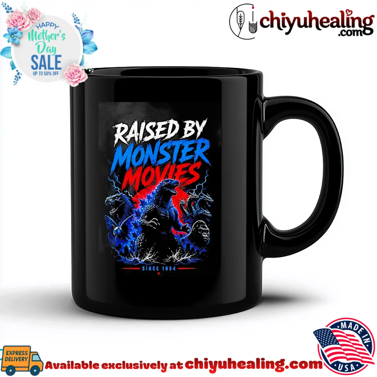 Bioworld Godzilla Raised By Monster movies sinve 1954 illustration official shirt & hoodie - Ultimate Gift Edition Bioworld Godzilla Raised By Monster movies sinve 1954 illustration
