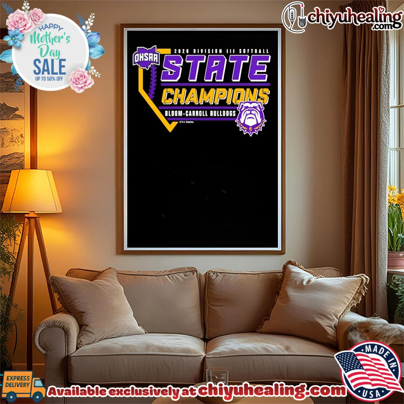 Bloom-Carroll Bulldogs 2026 OHSAA Softball D3 State Champions shirt iconic shirt & hoodie | Exclusive Fan Gear Bloom-Carroll Bulldogs 2026 OHSAA Softball D3 State Champions shirt