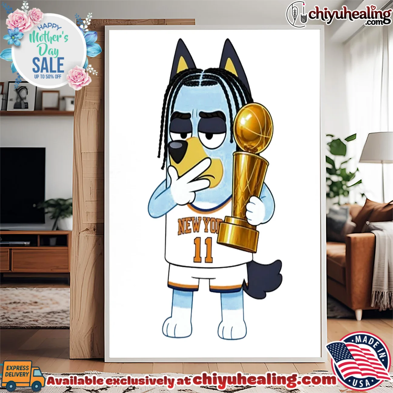 Bluey Brunson New York Knicks Champions 2026 cartoon retro shirt & hoodie - Perfect Fan Gift Bluey Brunson New York Knicks Champions 2026 cartoon