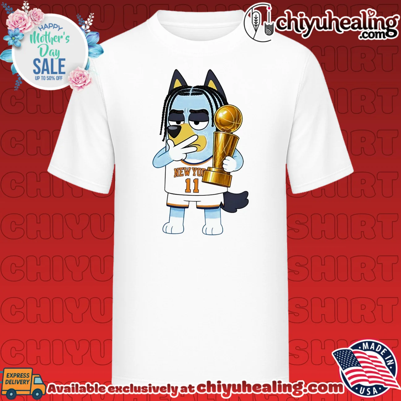 Bluey Brunson New York Knicks Champions 2026 cartoon