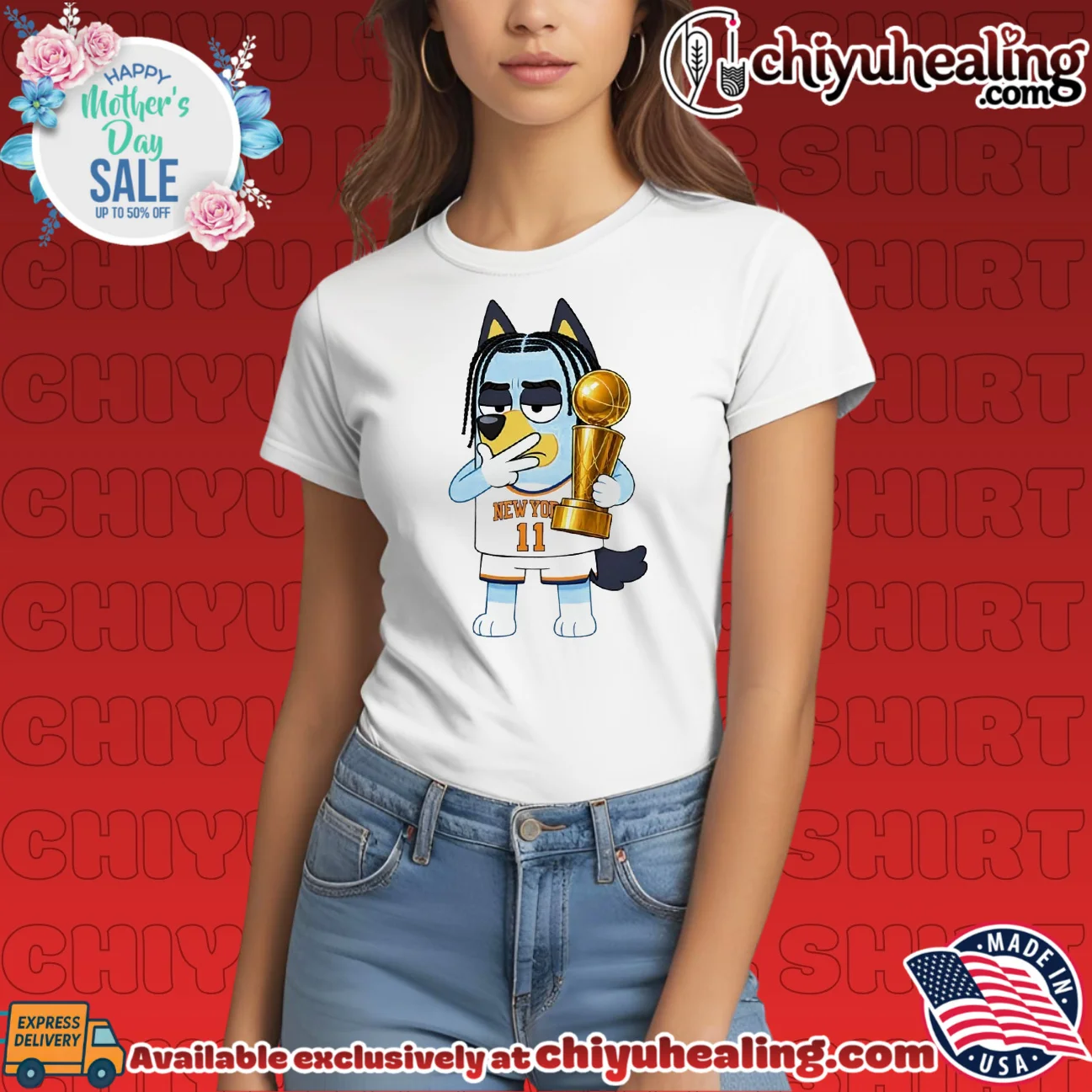 Bluey Brunson New York Knicks Champions 2026 cartoon retro shirt & hoodie - Perfect Fan Gift Bluey Brunson New York Knicks Champions 2026 cartoon