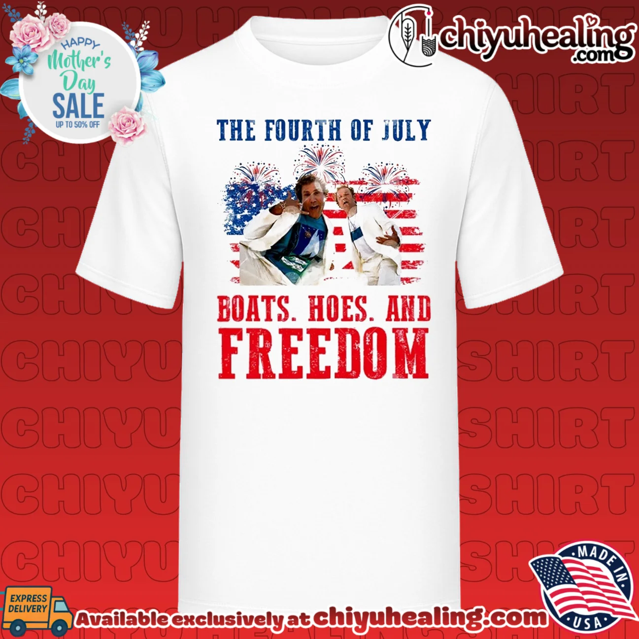 Boats Hoes And Freedom 4th Of July Step Brothers Inspired Boating & Freedom Boat Party shirt & hoodie
