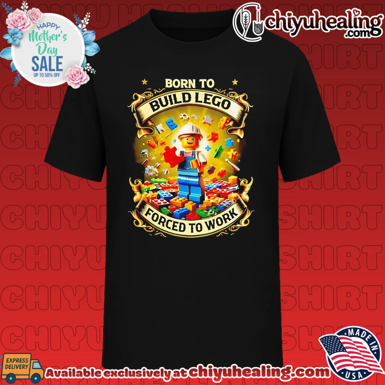 Born To Build Lego Forced To Work Logo shirt & hoodie