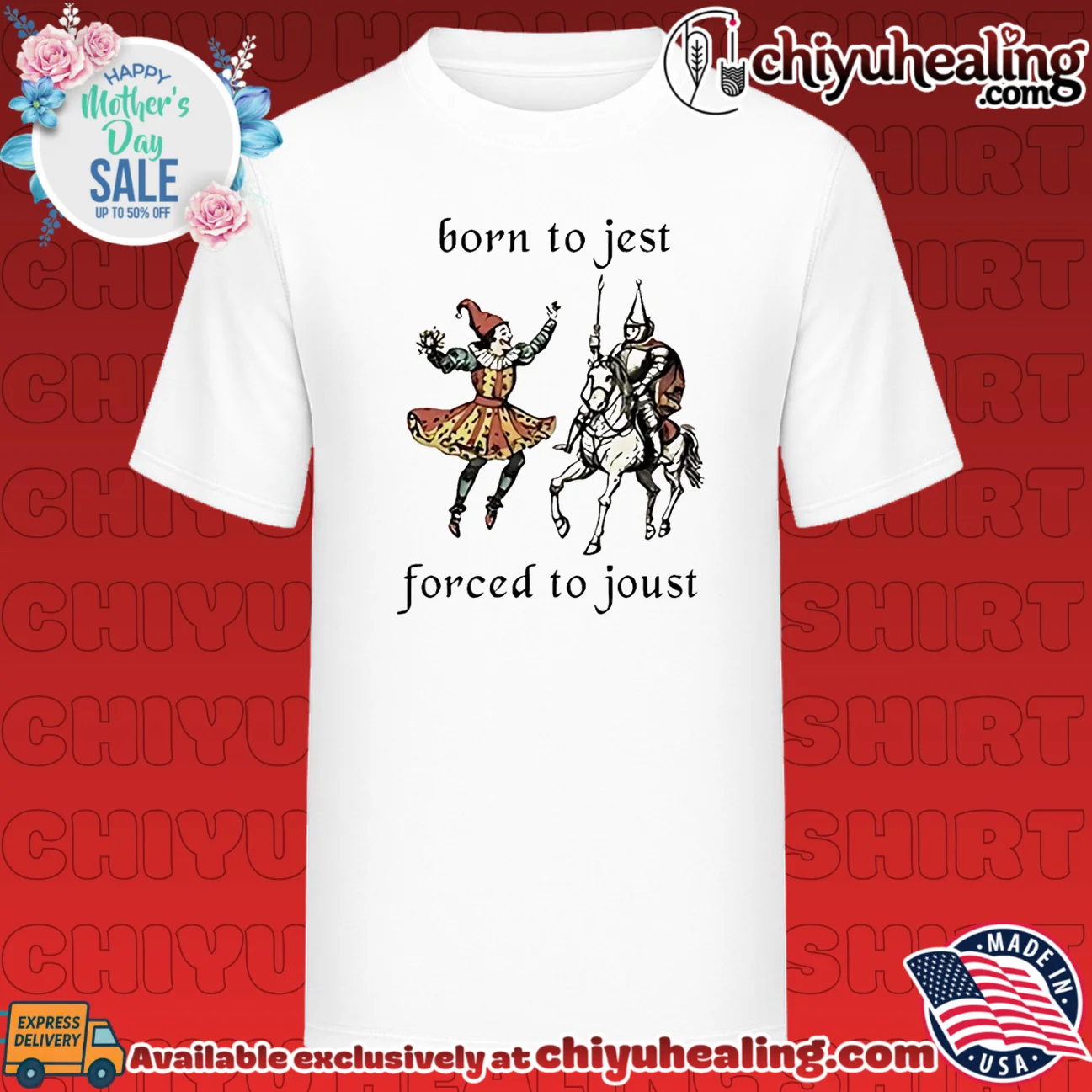 Born to jest force to joust graphic shirt