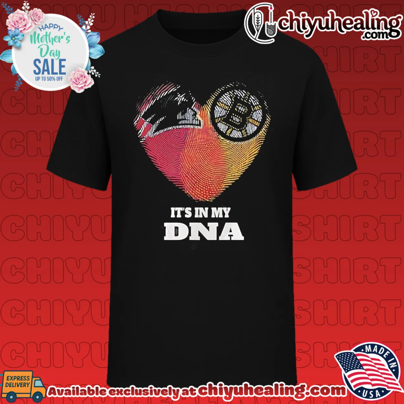 Boston Bruins and New England Patriots it's in my DNA shirt & hoodie