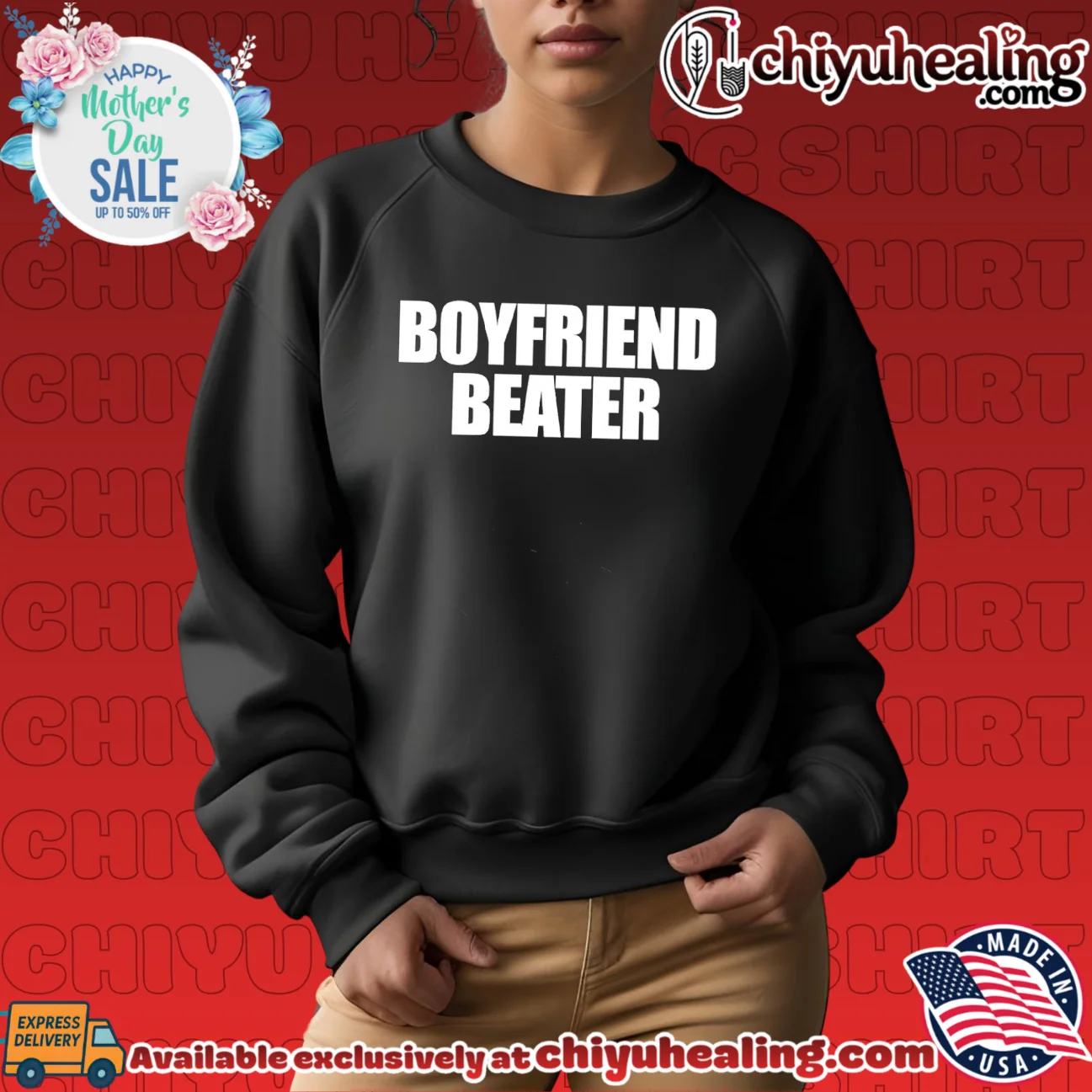 Boyfriend beater text original shirt & hoodie | Official Style Drop Boyfriend beater text