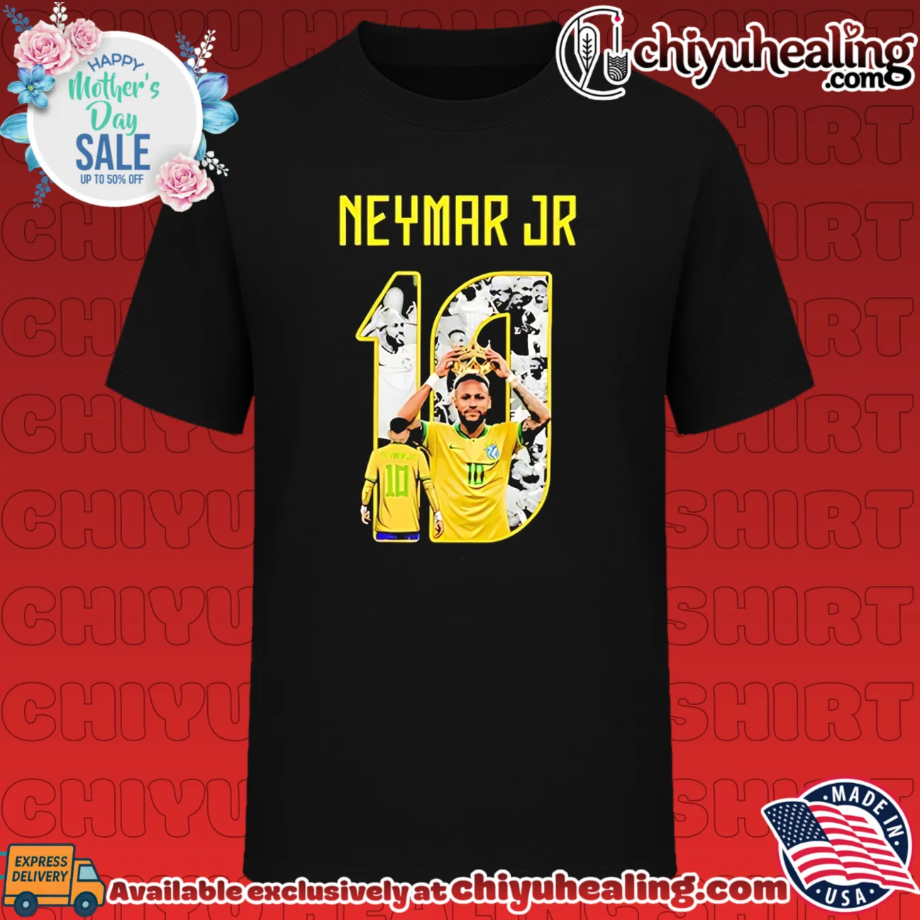 Brazil national football team Neymar Jr wearing crown