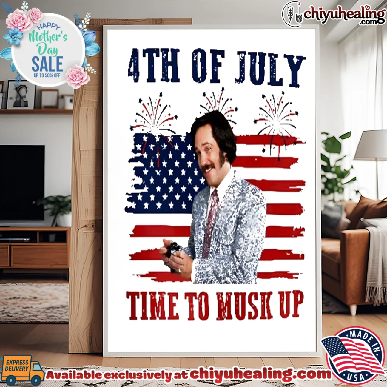Brian FanBrian Fantana Time To Musk Up Anchorman 4th of July original shirt & hoodie | Exclusive Fan Gear Brian FanBrian Fantana Time To Musk Up Anchorman 4th of July