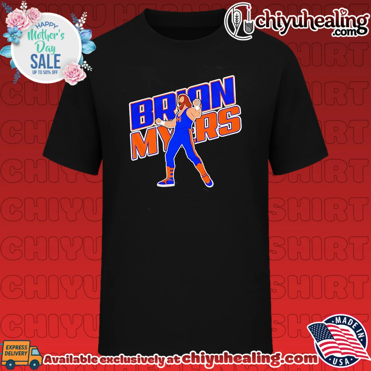 Brian Myers wrestler posing illustration