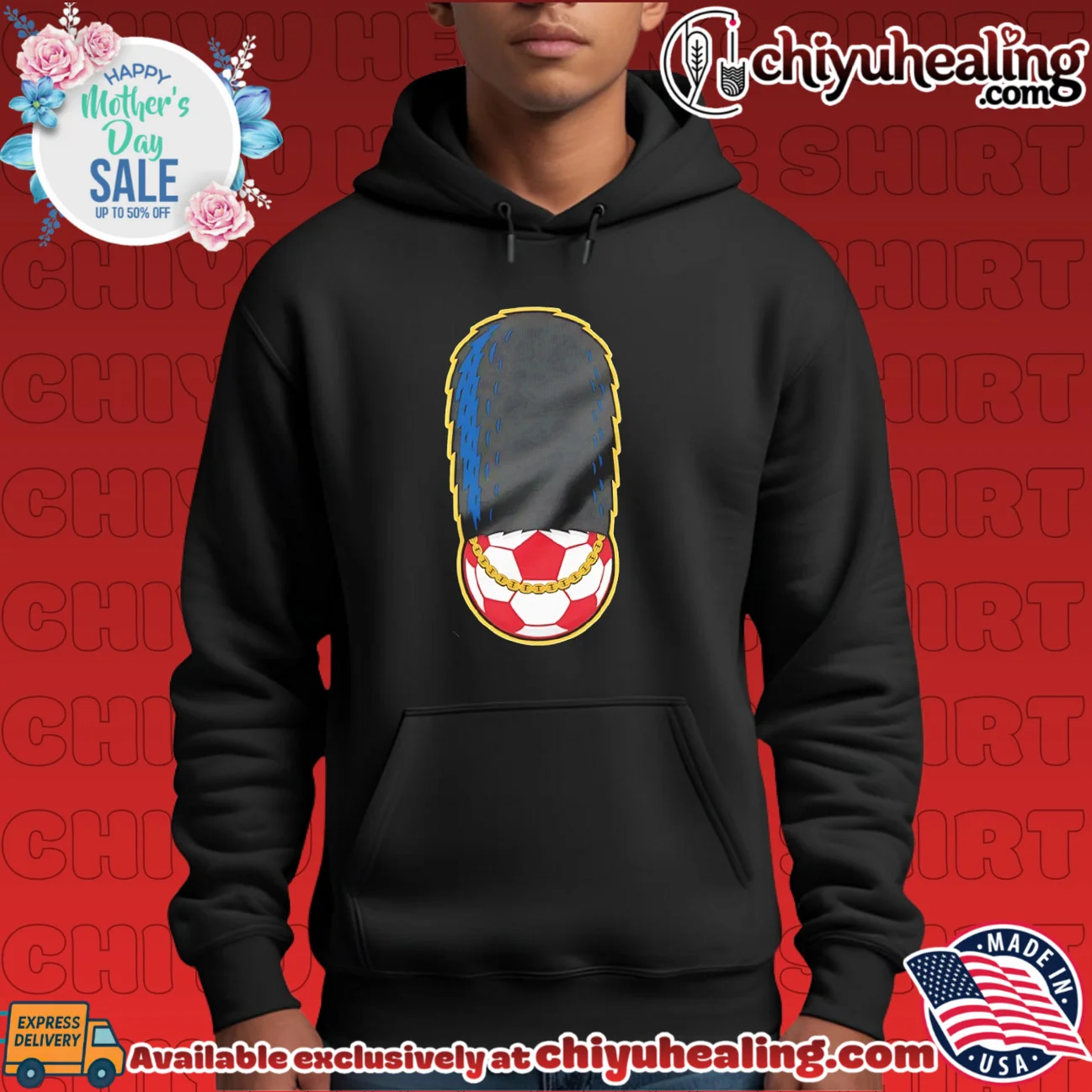 British royal guard soccer ball with gold chain shirt & hoodie British royal guard soccer ball with gold chain shirt & hoodie