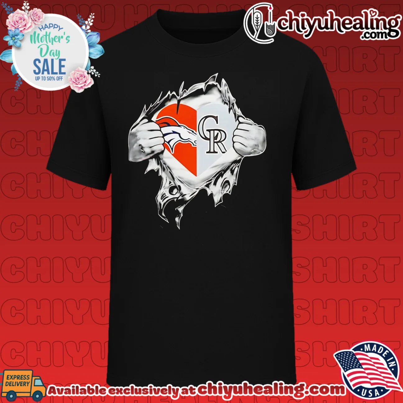 Broncos Rockies It's in My Heart MLB NFL shirt & hoodie