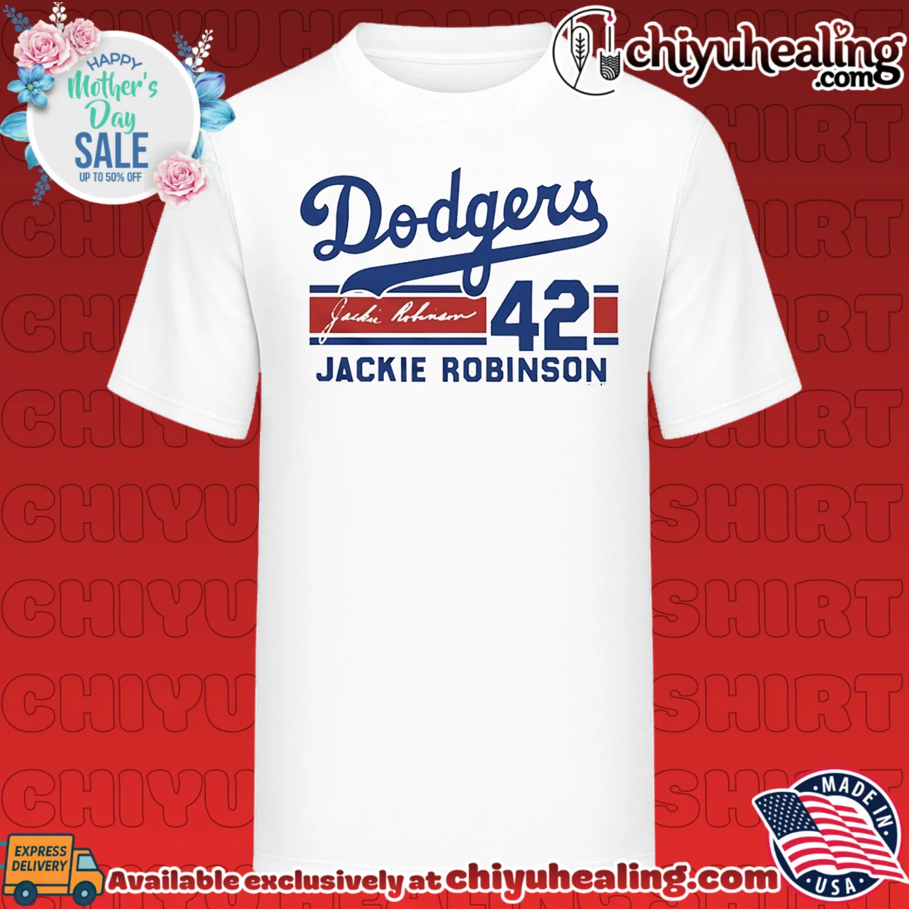Brooklyn Dodgers Jackie Robinson Signature Name & Number