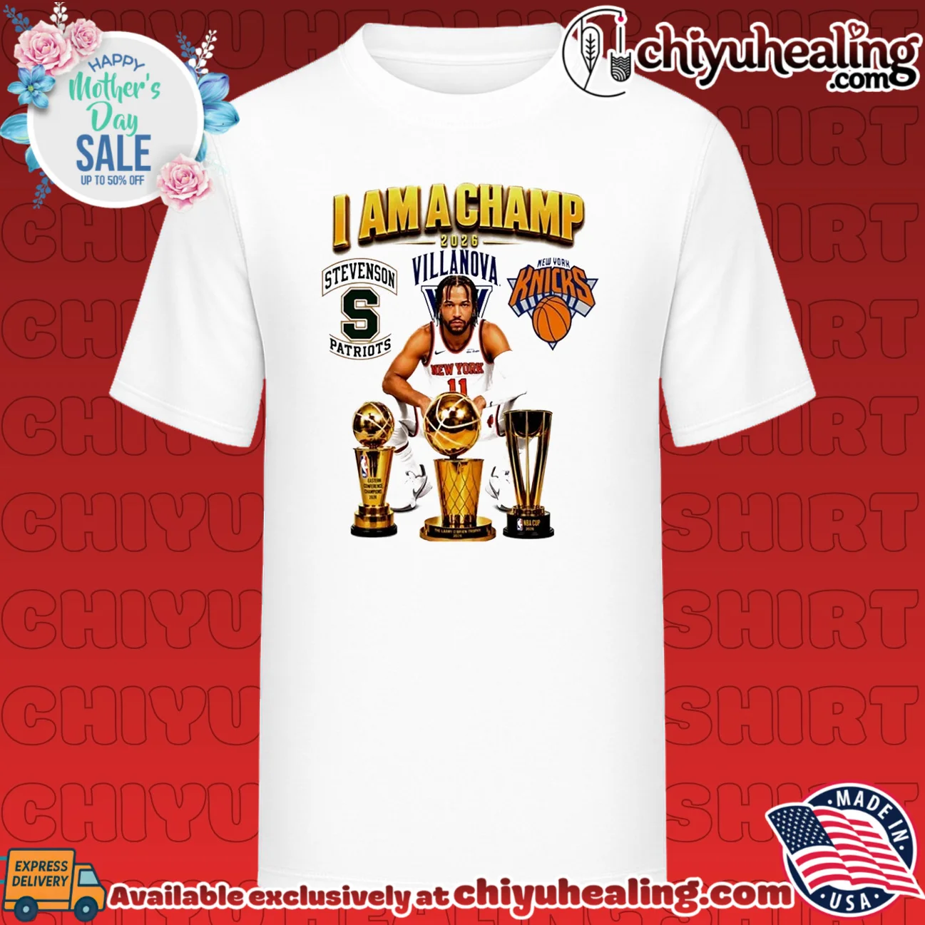 Brunson New York Basketball 2026 Champions I am a champ