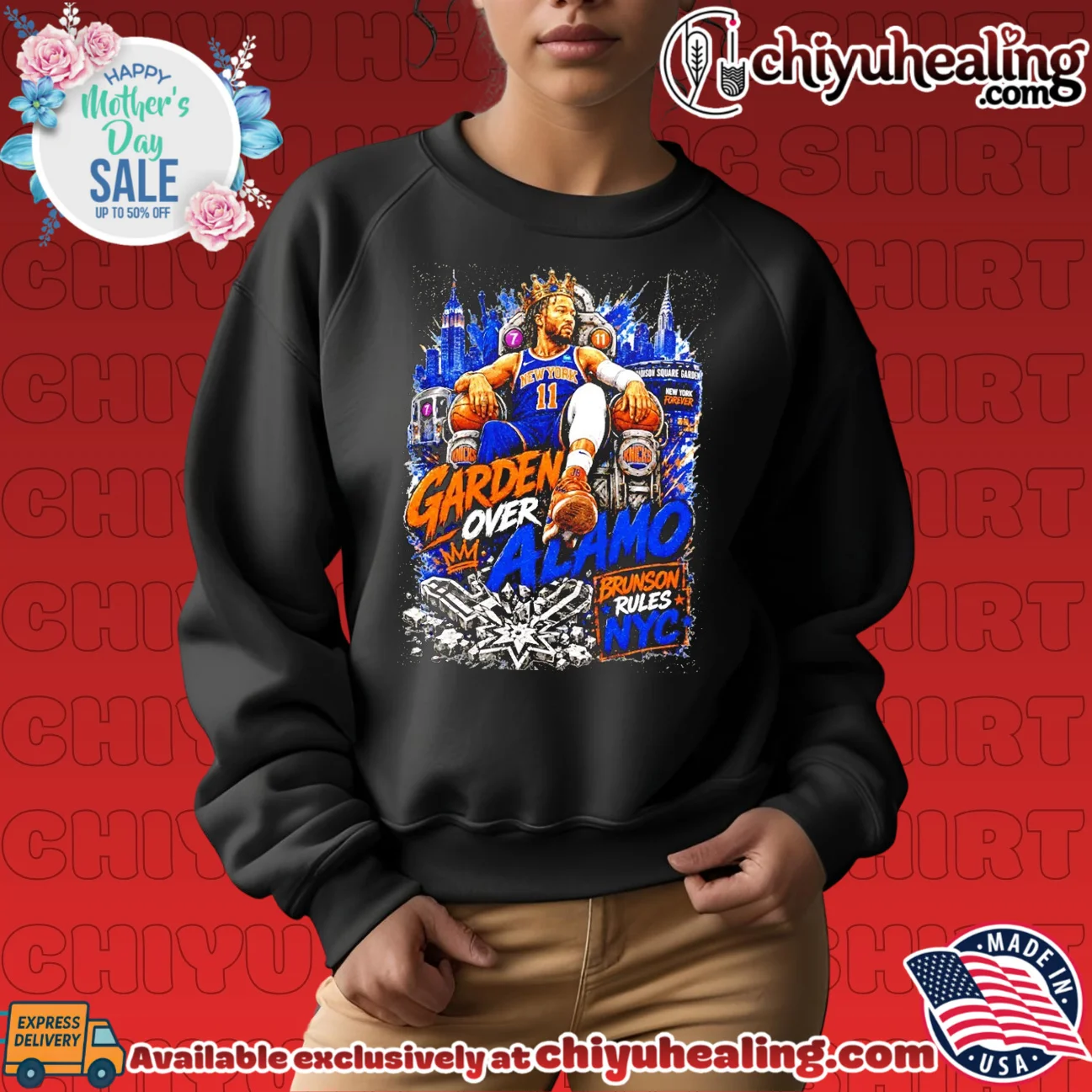 Brunson Rules NYC Garden Over Alamo New York Knicks 2026 World Champions bespoke shirt & hoodie | IP Merchandise Brunson Rules NYC Garden Over Alamo New York Knicks 2026 World Champions
