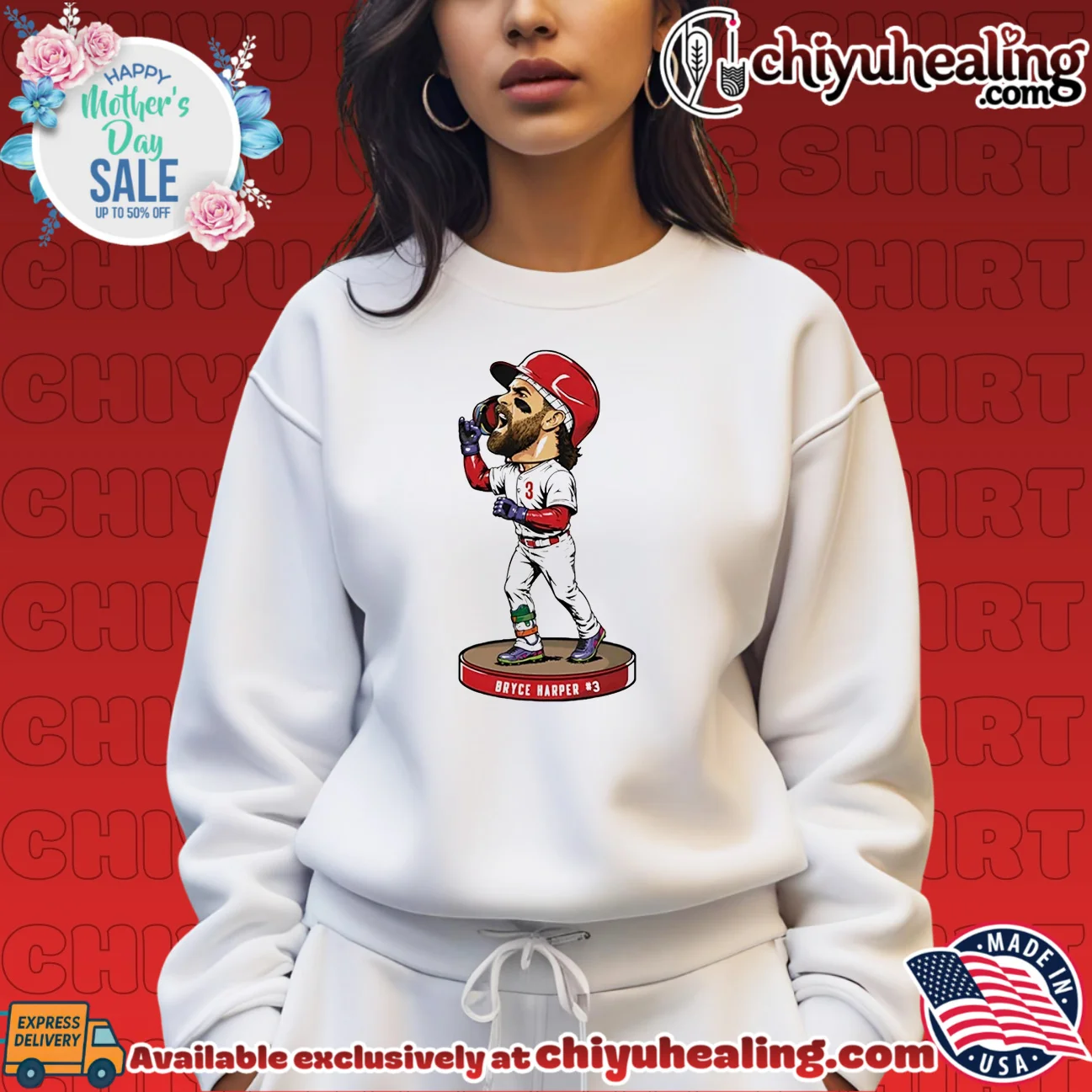 Bryce Harper Philadelphia Phillies Bobble Head ultimate shirt & hoodie | Aesthetic Apparel Bryce Harper Philadelphia Phillies Bobble Head