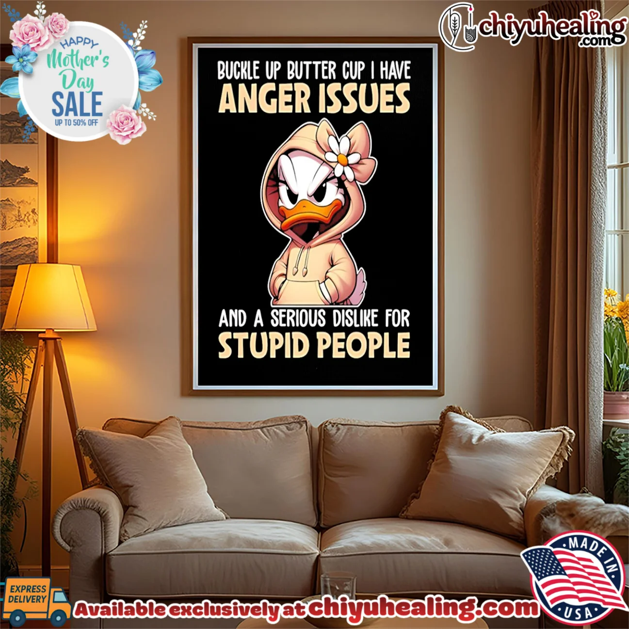 Buckle Up Butter Cup I Have Anger Issues And A Serious Dislike For Stupid People retro shirt & hoodie | Official Style Drop Buckle Up Butter Cup I Have Anger Issues And A Serious Dislike For Stupid People