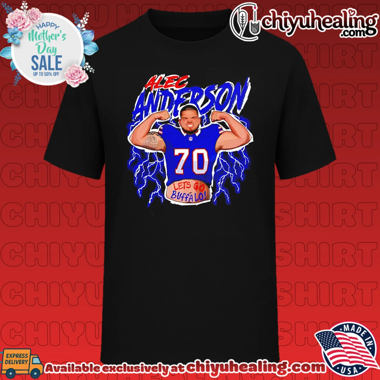 Buffalo Bills Alec Anderson let's go Buffalo Bills double biceps